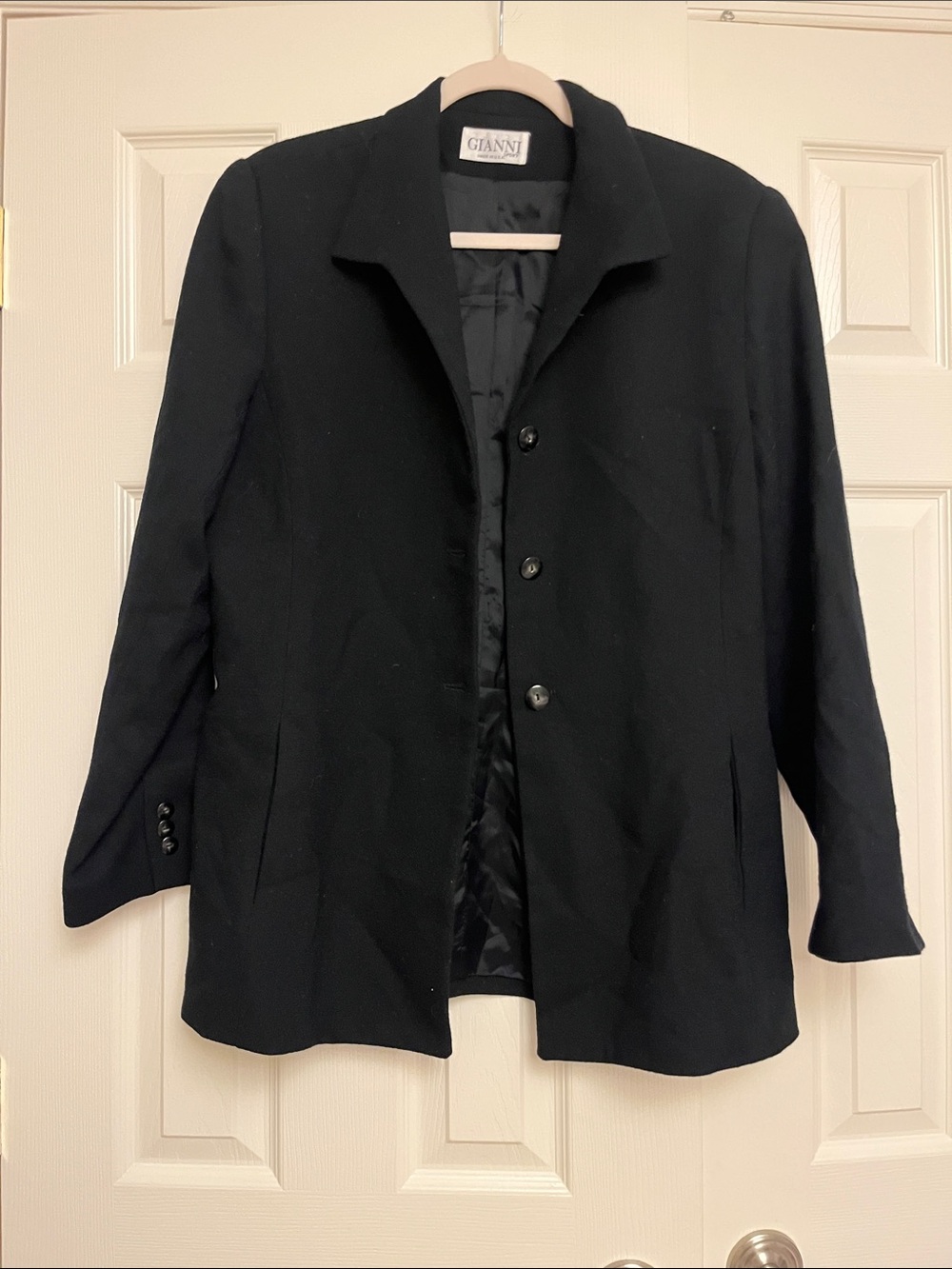 Ganni Black Wool Sport Jacket